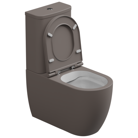 Чаша напольного унитаза биколор GSG Ceramic Design Like LKMBLBI000/029P, White/Tortora Matt LKMBLBI000/029P