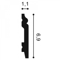 SX165 Плинтус напольный Orac Decor из дюропоплимера