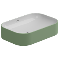 Раковина накладная биколор 60x42 см GSG Ceramic Design Easy EALAVTP60BI000/031, White/Salvia Matt EALAVTP60BI000/031