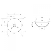 Раковина накладная прозрачная ABBER Kristall AT2806Opal коричневая