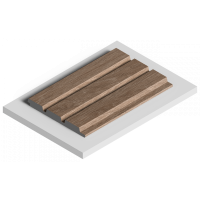 Стеновая панель из дюрополимера HIWOOD LV124 BR416 - 3D Панель