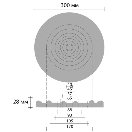Розетка потолочная  DM-0400