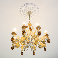 Розетка потолочная с рисунком  1.56.033 из полиуретана Европласт - Орнаментальная розетка