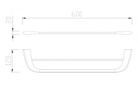 Полотенцедержатель двойной ABBER Nord AA1553 хром