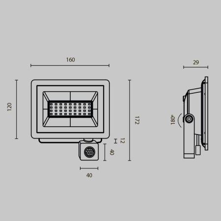 Прожектор Maytoni Flood 230V 30W IP65 6500K FL001-L30B6KSR