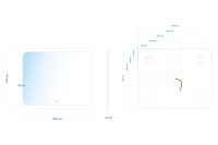 Зеркало ABBER See AG6109SL-1.0 с подсветкой, сенсорный выключатель, диммер