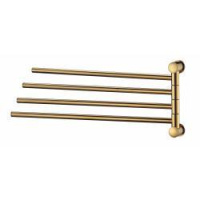 K-1034POLISHED GOLD Держатель полотенец четверной