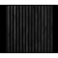 Акустические стеновые панели, 600х600 мм, войлок, рейки МДФ, дуб графит