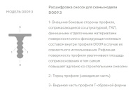 Профиль алюминиевый теневой разделительный Decaro D009.3A Brass Латунный 3000×7×7,5