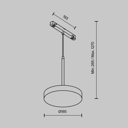 Трековый светильник Maytoni Plato 48V 15W IP20 4000K TR123-2-15W4K-B