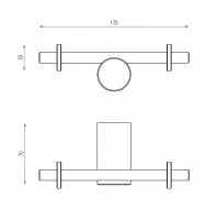Крючок двойной ABBER Osten 316 AA1852BST сталь брашированная