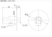Держатель ручного душа с подключением шланга Remer 337XBO, белый матовый 337XBO
