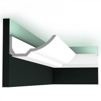 C351  Карниз для подсветки Orac Decor из полиуретана - Плинтус потолочный