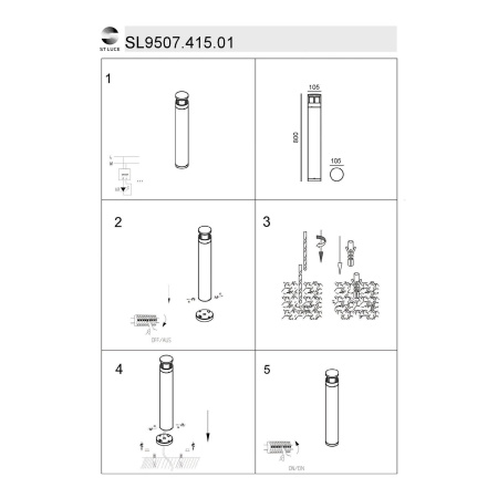 Светильник уличный наземный ST Luce Fossa SL9507.415.01
