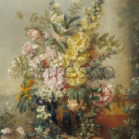 Картина: Josep Mirabent Large, Vase with Flowers