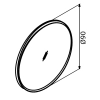Зеркало ORKA Moonlight 90x90 c LED подсветкой, голубой матовый