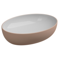 Раковина накладная биколор 55x42 см GSG Ceramic Design Easy EALAVOV55BI000/032, White/Cipria Matt EALAVOV55BI000/032