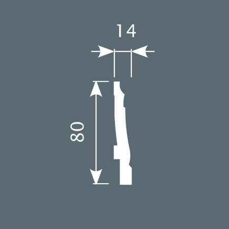 PX024 Плинтус напольный из экополимера Cosca 80х14х2000