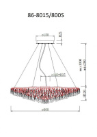 Люстра подвесная Garda Decor Капли BD-1888038