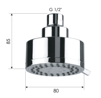Верхний душ с шарнирным соединением 8 см Remer 358MOX 358MOX