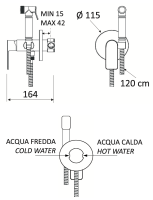 Гигиенический душ со смесителем Mariani Artic В37185AT, белый матовый В37185AT