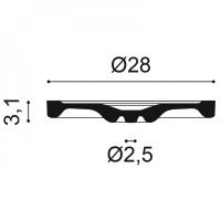 R13 Розетка потолочная с рисунком Orac Decor из полиуретана - Орнаментальная розетка
