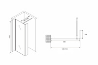 Душевая перегородка ABBER Immer Offen AG66100B