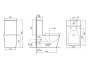 Унитаз ABBER Rechteck AC1210T компакт белый, безободковый, смыв торнадо