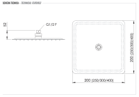 Верхний душ с шарнирным соединением 30 см Remer 357UFD30X 357UFD30X