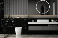 Унитаз ABBER Bequem AC1111T приставной белый, безободковый, смыв торнадо