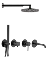 Душевая система Remer X Style X96D3SETCFP, черный брашированный хром X96D3SETCFP