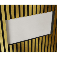 Комплект акустических панелей, черный войлок, 1200х300х19мм, рейки ЭКОПОЛИМЕР, золото матовое/2шт.