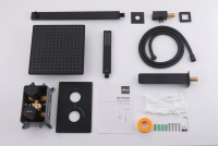 Душевая система ABBER Weiss Insel AF8050B скрытого монтажа с изливом, термостат, черная матовая