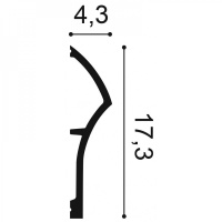 SX167 Плинтус напольный Orac Decor из дюропоплимера