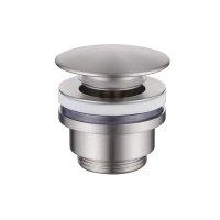 Донный клапан ABBER AF0011SP без перелива, клик-клак, сатин