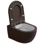 Чаша подвесного унитаза биколор GSG Ceramic Design Like LKWCSOBI000/035, White/Cacao Matt LKWCSOBI000/035