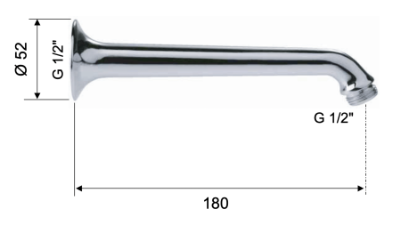 Кронштейн для верхнего душа 18 см Remer 344 34420
