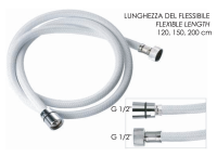 Шланг для душа ПВХ 150 см Remer 332CNNB150, белый 332CNNB150