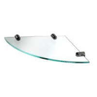 K-533POLISHED BLACK Полка  стеклянная угловая