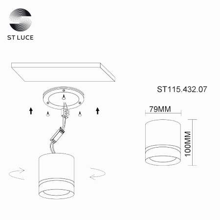 Светильник потолочный ST Luce 7W ST115.432.07