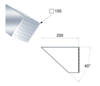 Верхний душ настенный Remer 350XS 350XS