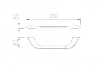 Полотенцедержатель ABBER Nord AA1551B черный матовый