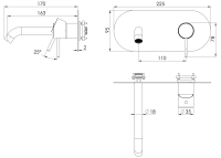 Смеситель для раковины Remer X Style X15WBNO, черный матовый X15WBNO