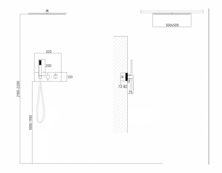 Душевая система ABBER Daheim AF8255W скрытого монтажа без излива, термостат, белая матовая