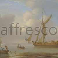 Картина: Peter Monamy, Royal Yacht Becalmed at Anchor