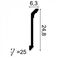 C308 Карниз Orac Decor из полиуретана - Плинтус потолочный с рисунком