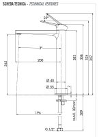 Смеситель для раковины Remer Slash SL11LXV, сталь SL11LXV