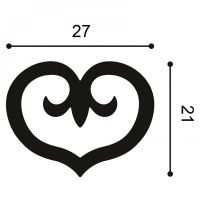 G75 Heart Декоративный элемент сердце Orac Decor из полиуретана