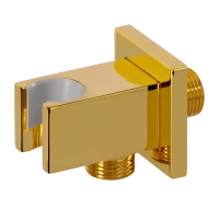 Держатель ручного душа с подключением шланга Remer 337QDO, золото глянцевое 337QDO