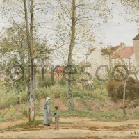 Картина: Камиль Писсарро, Дома в Буживале